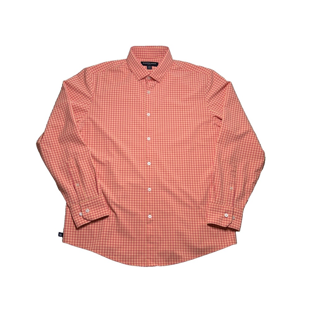 Mizzen + Main Leeward Shirt Mens M No Tuck Check Long Sleeve Button-Up Preppy